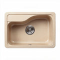 Sandstone composite kitchen sink with stainless steel drain 70 x 50 x 20cm