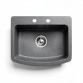 Granite kitchen sink with single bowl design and dimensions 80 x 50 x 20cm