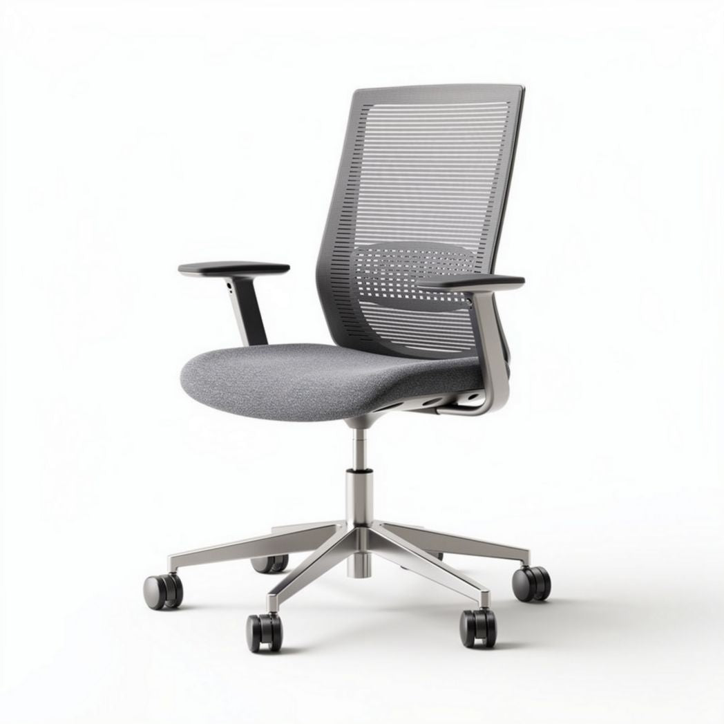 Mesh ergonomic office chair with adjustable arms and lumbar support 60 x 60 x 95cm